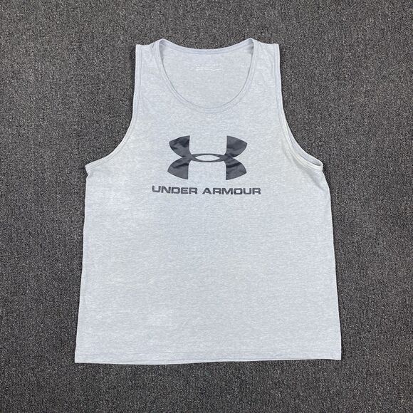 Under Armour Tank Top Mens Sleeveless Heatgear Loose Gray Shirt Large - Picture 1 of 6